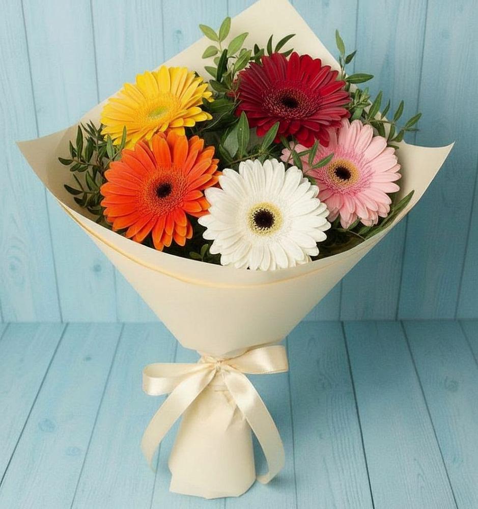Букет цветов из: Герберы в Поселке имени Морозова