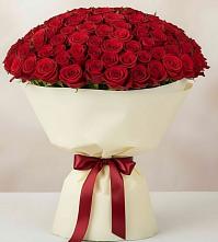 Букет 101 Красная роза Милано в Поселке имени Морозова