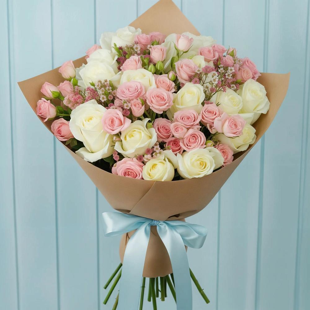 Букет цветов из: Розы в Поселке имени Морозова