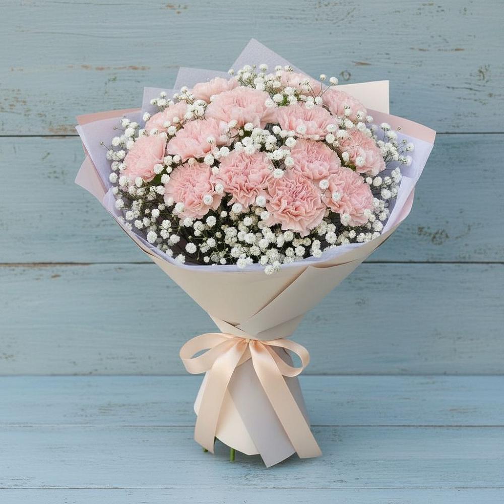 Букет цветов из: Гвоздики в Поселке имени Морозова