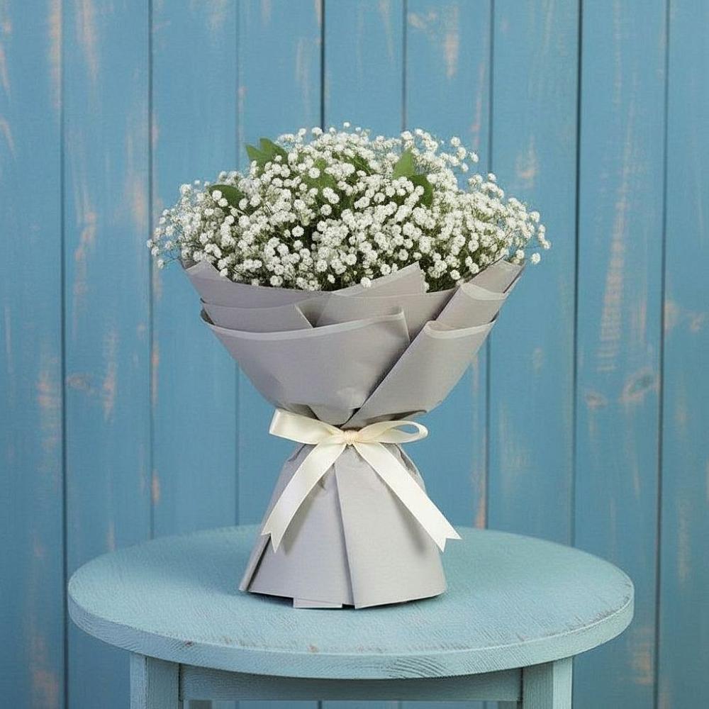 Букет цветов из: Гипсофила в Поселке имени Морозова