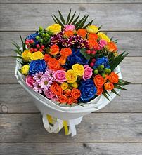 Букет цветов из:  Розы и Хризантемы в Поселке имени Морозова