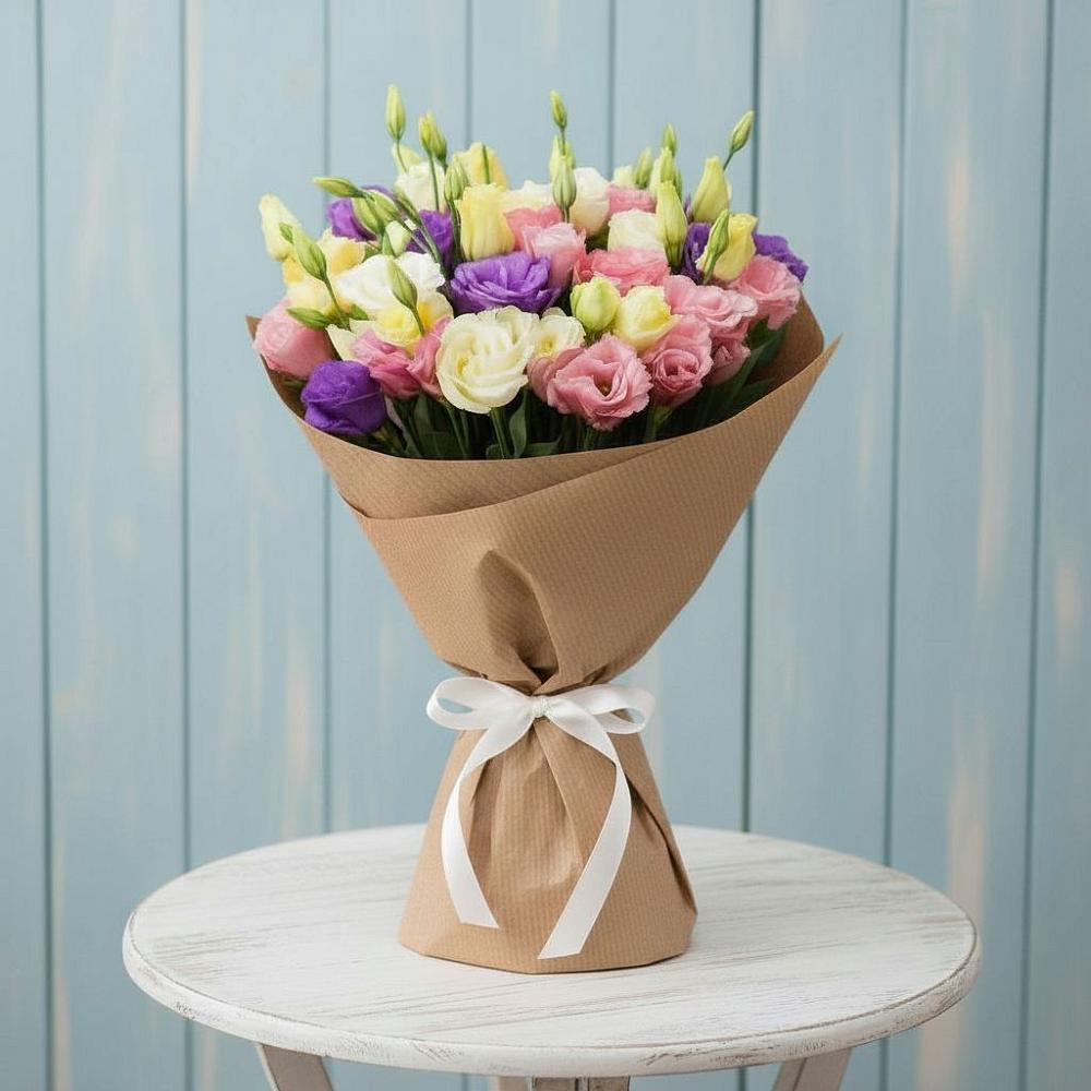 Букет цветов из: Лизиантусы в Поселке имени Морозова