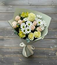 Букет цветов из:  Альстромерии, Розы и Хризантемы #REPLACE_PRED# Поселке имени Морозова
