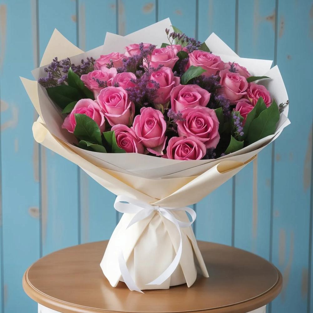 Букет цветов из: Розы в Поселке имени Морозова