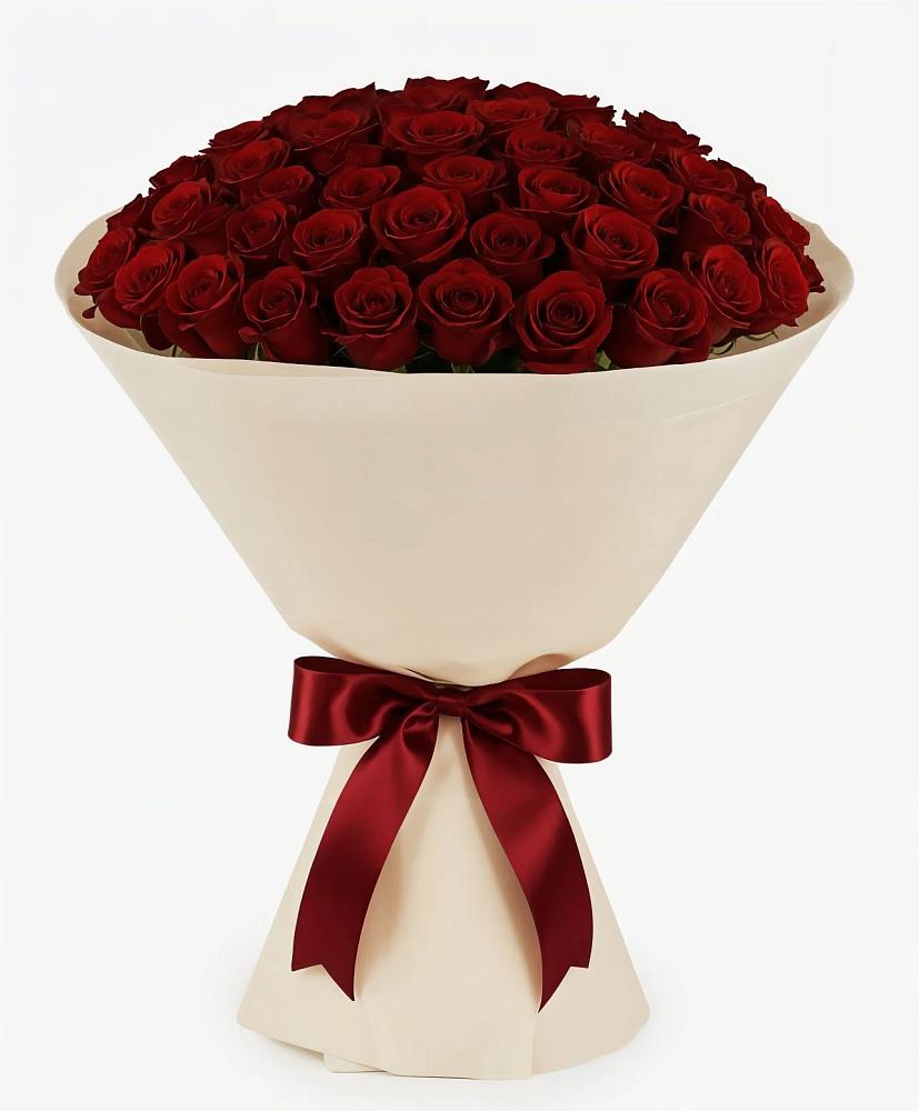 Букет 101 Бордовая роза Блэк Бакарра в Поселке имени Морозова